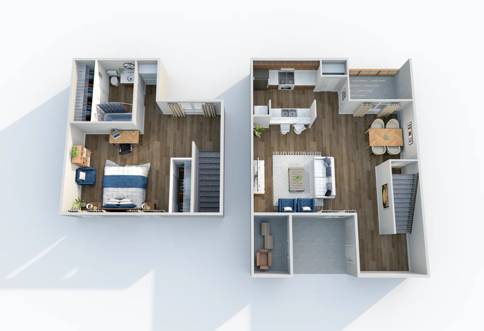 The Preserve at Turtle Creek — floor plan, Plan A3 · 1 bed · 1 bath · 970 sq ft · Townhome